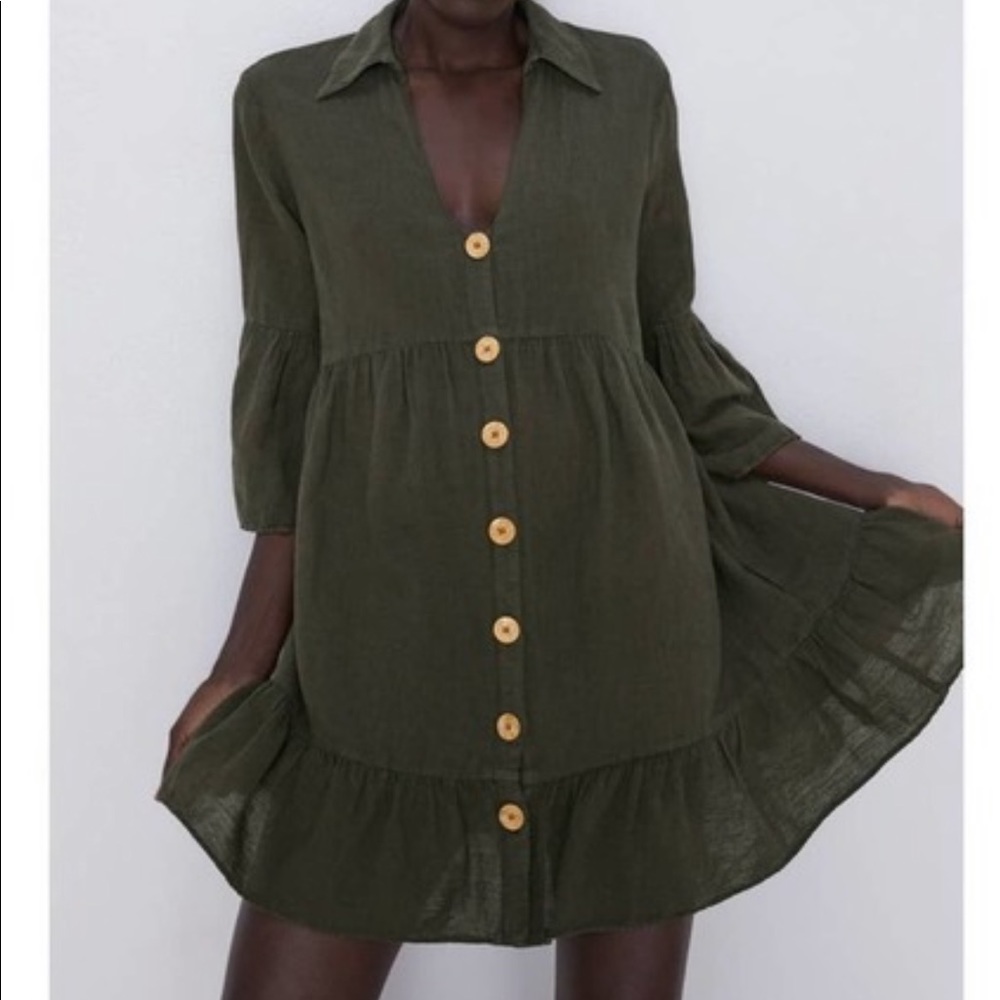 Zara button down mini